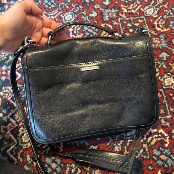 Rebecca Minkoff Black Bowery Leather Crossbody Bag Silver Hardware - Picture 5 of 13